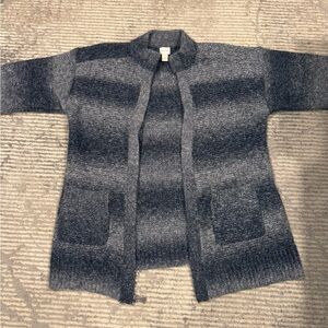 Chico's Blue & Gray Textured Knit Sweater